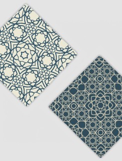 Arabic Pattern Tasarımlı 4lü Doğal Taş Bardak Altlığı Seti Arabic Pattern Tasarımlı 4lü Doğal Taş Bardak Altlığı Seti