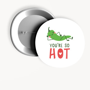 So Hot Acı Biber Temalı 44MM İğneli Rozet