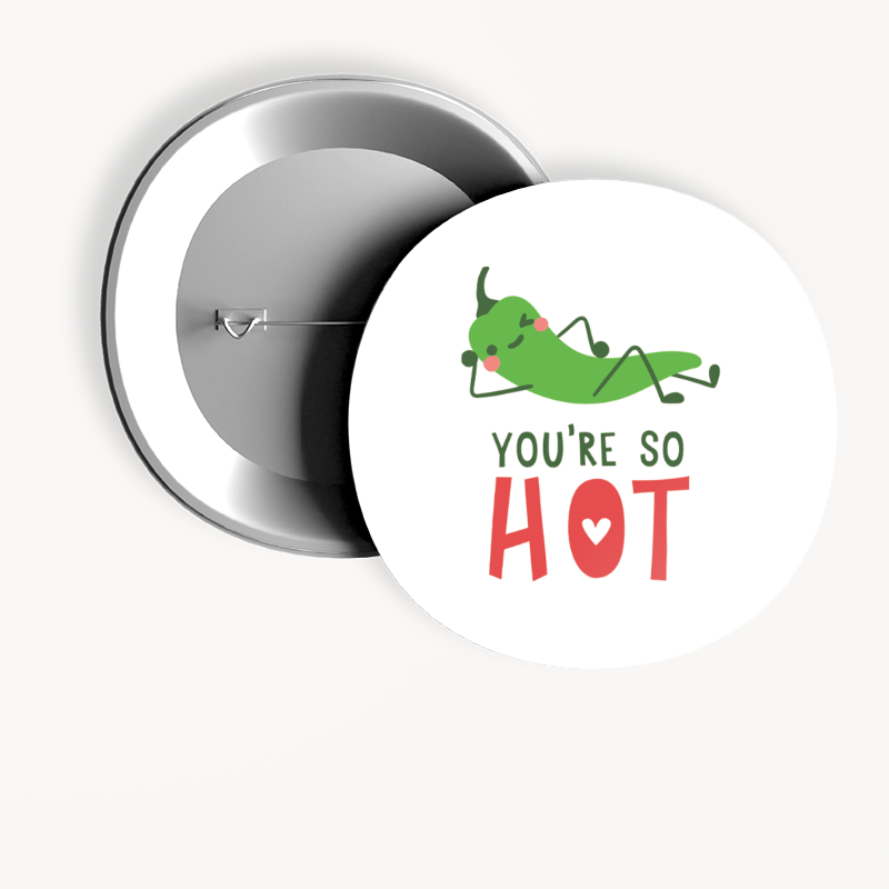 So Hot Acı Biber Temalı 44MM İğneli Rozet So Hot Acı Biber Temalı 44MM İğneli Rozet