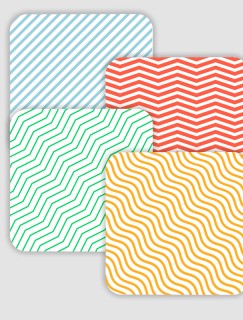 Renkli Geometrik Çizgiler Kare 4lü Bardak Altlığı Seti Renkli Geometrik Çizgiler Kare 4lü Bardak Altlığı Seti