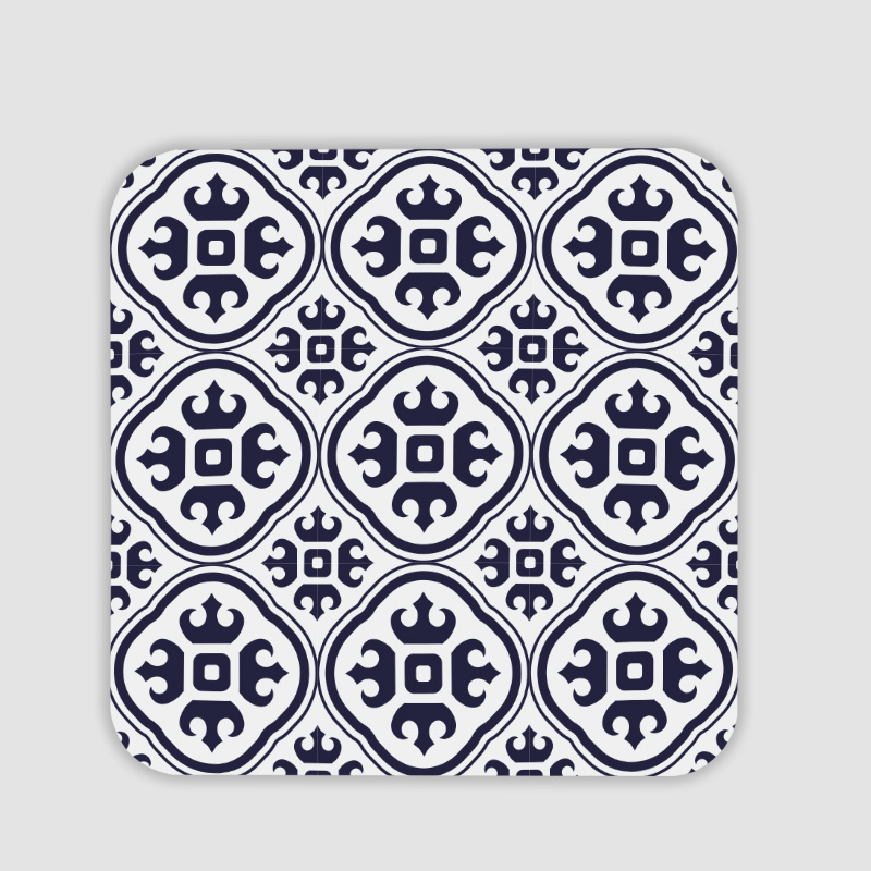 Vintage Tile Pattern Tasarımlı 4lü Kare Bardak Altlığı Vintage Tile Pattern Tasarımlı 4lü Kare Bardak Altlığı