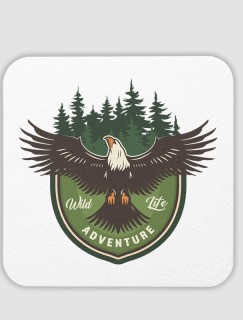 Wild Life Temalı 4lü Kare Bardak Altlığı Wild Life Temalı 4lü Kare Bardak Altlığı