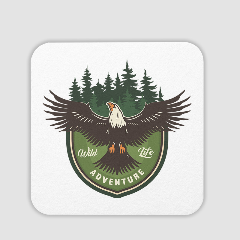 Wild Life Temalı 4lü Kare Bardak Altlığı Wild Life Temalı 4lü Kare Bardak Altlığı