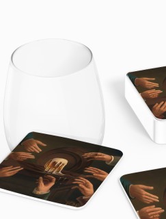 İçecek İsteyen Eller Tasarımlı 4lü Retro Seri Kare Bardak Altlığı İçecek İsteyen Eller Tasarımlı 4lü Retro Seri Kare Bardak Altlığı