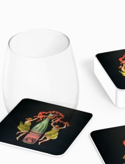 Drink All Source Cachat Retro Tasarımlı 4lü Kare Bardak Altlığı Drink All Source Cachat Retro Tasarımlı 4lü Kare Bardak Altlığı