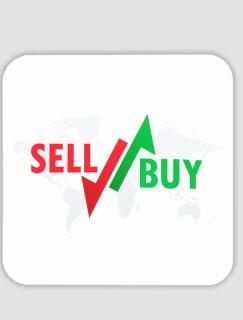 Sell Buy Yazılı 4lü Kare Bardak Altlığı Sell Buy Yazılı 4lü Kare Bardak Altlığı
