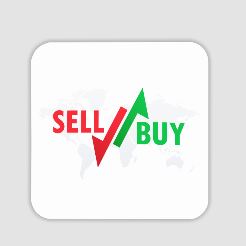 Sell Buy Yazılı 4lü Kare Bardak Altlığı Sell Buy Yazılı 4lü Kare Bardak Altlığı