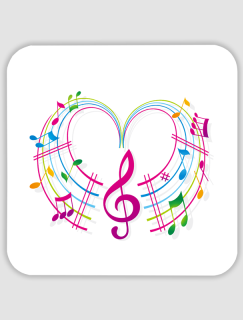 Music Lover Temalı 4lü Kare Bardak Altlığı Music Lover Temalı 4lü Kare Bardak Altlığı