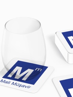 Mali Müşavir Sembollü 4lü Kare Bardak Altlığı Mali Müşavir Sembollü 4lü Kare Bardak Altlığı