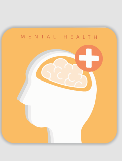 Mental Sağlık Temalı 4lü Kare Bardak Altlığı Mental Sağlık Temalı 4lü Kare Bardak Altlığı