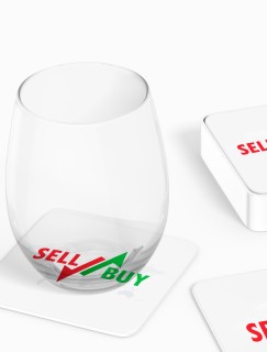 Sell Buy Yazılı 4lü Kare Bardak Altlığı Sell Buy Yazılı 4lü Kare Bardak Altlığı