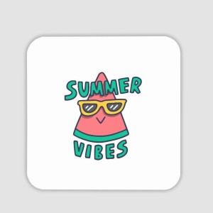 Summer Vibes 4lü Kare Bardak Altlığı