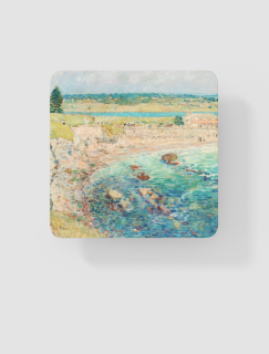 Bailey's Beach by Frederick Childe Hassam Tasarımlı 4lü Kare Bardak Altlığı Bailey's Beach by Frederick Childe Hassam Tasarımlı 4lü Kare Bardak Altlığı