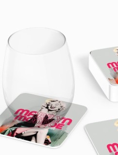 Efsane Sarışın Marilyn Monroe Tasarımlı 4lü Kare Bardak Altlığı Efsane Sarışın Marilyn Monroe Tasarımlı 4lü Kare Bardak Altlığı