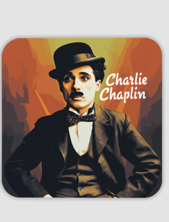 Charlie Chaplin Tasarımlı 4lü Kare Bardak Altlığı Charlie Chaplin Tasarımlı 4lü Kare Bardak Altlığı