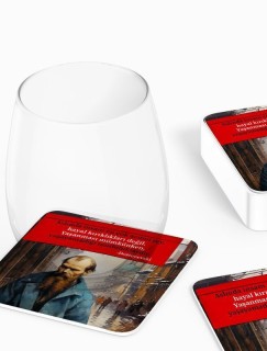 Dostoyevski Sözler Koleksiyonu 6 Mutluluk Hakkında 4lü Kare Bardak Altlığı Dostoyevski Sözler Koleksiyonu 6 Mutluluk Hakkında 4lü Kare Bardak Altlığı