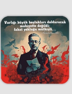 Sabahattin Ali Sözler Koleksiyonu 1 Kürk Mantolu Madonna 4lü Kare Bardak Altlığı Sabahattin Ali Sözler Koleksiyonu 1 Kürk Mantolu Madonna 4lü Kare Bardak Altlığı