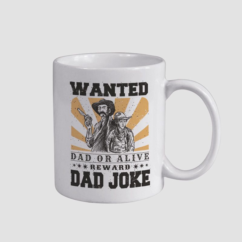 Dad Joke Temalı Beyaz Porselen Kupa Bardak