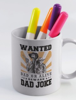 Dad Joke Temalı Beyaz Porselen Kupa Bardak