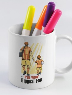 I'm Your Biggest Fan Tasarımlı Beyaz Porselen Kupa Bardak