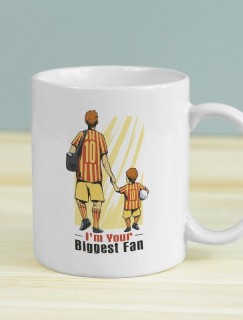 I'm Your Biggest Fan Tasarımlı Beyaz Porselen Kupa Bardak