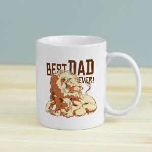 Best King Temalı Beyaz Porselen Kupa Bardak
