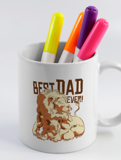 Best King Temalı Beyaz Porselen Kupa Bardak