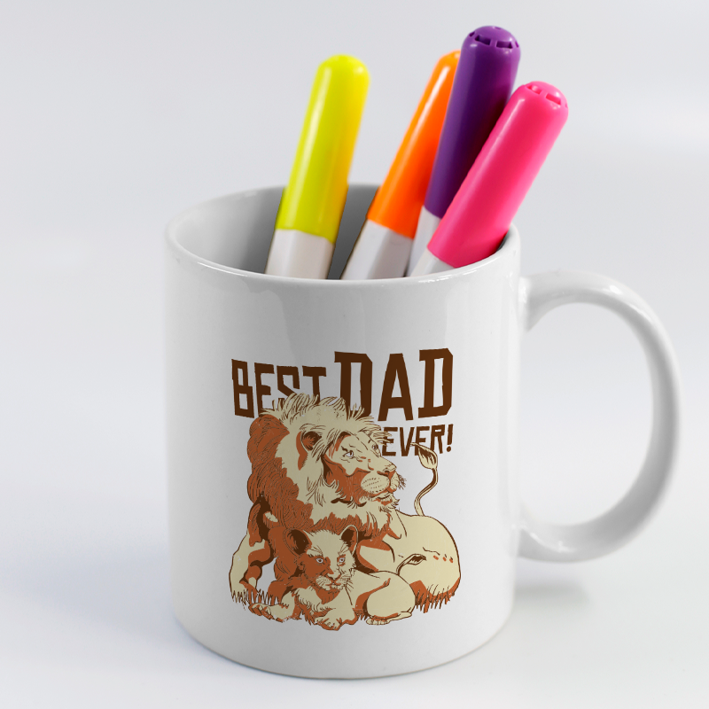 Best King Temalı Beyaz Porselen Kupa Bardak