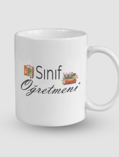 Sınıf Öğretmenim Tasarımlı Beyaz Porselen Kupa Bardak Sınıf Öğretmenim Tasarımlı Beyaz Porselen Kupa Bardak