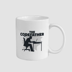 The CodeFather Tasarımlı Beyaz Porselen Kupa Bardak