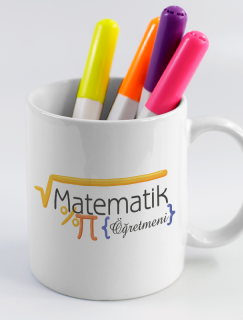 Matematik Öğretmeni Tasarımlı Beyaz Porselen Kupa Bardak Matematik Öğretmeni Tasarımlı Beyaz Porselen Kupa Bardak