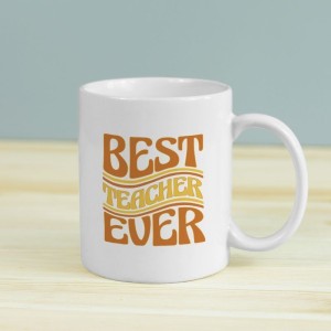 Best Teacher Ever Yazılı Beyaz Porselen Kupa Bardak