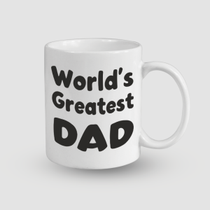 World's Greatest Dad Yazılı Beyaz Porselen Kupa Bardak