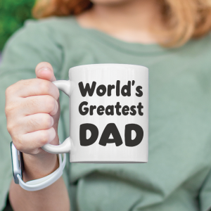 World's Greatest Dad Yazılı Beyaz Porselen Kupa Bardak