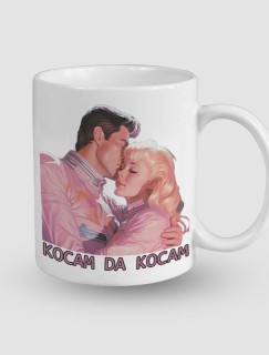 Kocam da Kocam Esprili Beyaz Porselen Kupa Bardak