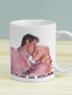 Kocam da Kocam Esprili Beyaz Porselen Kupa Bardak