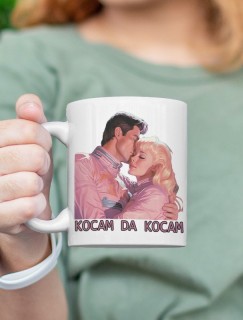 Kocam da Kocam Esprili Beyaz Porselen Kupa Bardak