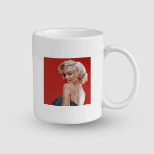 Kırmızı ve Marilyn Beyaz Porselen Kupa Bardak