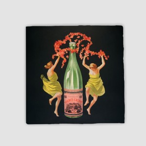 Drink All Source Cachat Retro Tasarımlı 4lü Doğal Taş Bardak Altlığı