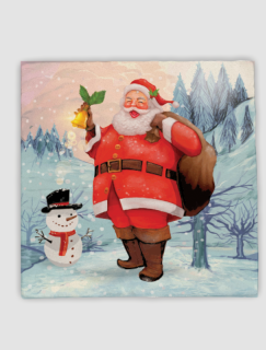 Mutlu Noel Baba Tasarımlı 4lü Doğal Taş Bardak Altlığı Mutlu Noel Baba Tasarımlı 4lü Doğal Taş Bardak Altlığı