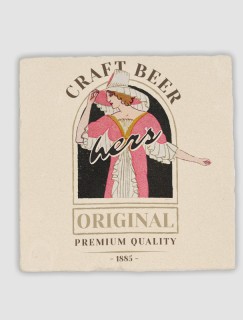 Craft Beer Hers Retro Tasarımlı 4lü Doğal Taş Bardak Altlığı Craft Beer Hers Retro Tasarımlı 4lü Doğal Taş Bardak Altlığı