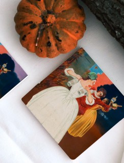Dans Eden İnsanlar Retro Tasarımlı 4lü Doğal Taş Bardak Altlığı Dans Eden İnsanlar Retro Tasarımlı 4lü Doğal Taş Bardak Altlığı
