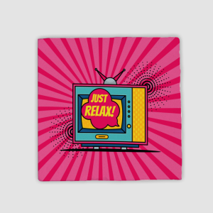 Just Relax Retro Tasarımlı 4'lü Doğal Taş Bardak Altlığı
