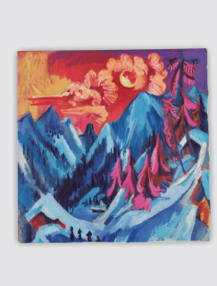 Ay Işığında Kış Manzarası (1919) Ernst Ludwig Kirchner Tasarımlı 4lü Doğal Taş Bardak Altlığı Ay Işığında Kış Manzarası (1919) Ernst Ludwig Kirchner Tasarımlı 4lü Doğal Taş Bardak Altlığı