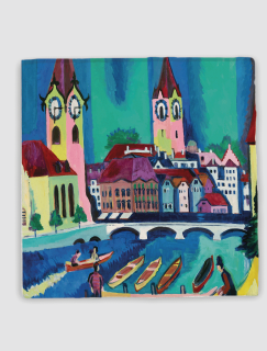 Ernst Ludwig Kirchner'in Zurih (1926) Tablosu Tasarımlı 4lü Doğal Taş Bardak Altlığı Ernst Ludwig Kirchner'in Zurih (1926) Tablosu Tasarımlı 4lü Doğal Taş Bardak Altlığı