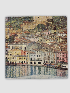 Gustav Klimt Malcesine ve Gardasee (1913) Tasarımlı 4'lü Doğal Taş Bardak Altlığı Gustav Klimt Malcesine ve Gardasee (1913) Tasarımlı 4'lü Doğal Taş Bardak Altlığı