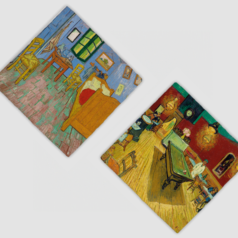 Van Gogh Tasarımlı 4'lü Doğal Taş Bardak Altlığı Van Gogh Tasarımlı 4'lü Doğal Taş Bardak Altlığı
