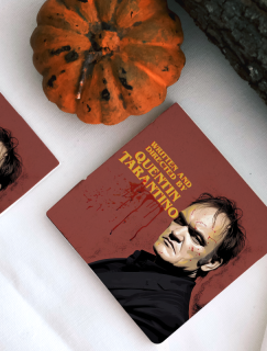 Quentin Tarantino Tasarımlı 4lü Doğal Taş Bardak Altlığı Quentin Tarantino Tasarımlı 4lü Doğal Taş Bardak Altlığı