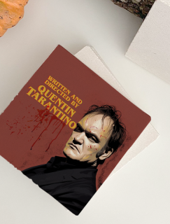 Quentin Tarantino Tasarımlı 4lü Doğal Taş Bardak Altlığı Quentin Tarantino Tasarımlı 4lü Doğal Taş Bardak Altlığı