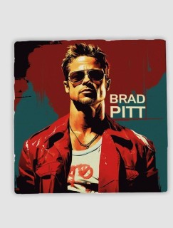 Brad Pitt Tasarımlı 4lü Doğal Taş Bardak Altlığı Brad Pitt Tasarımlı 4lü Doğal Taş Bardak Altlığı